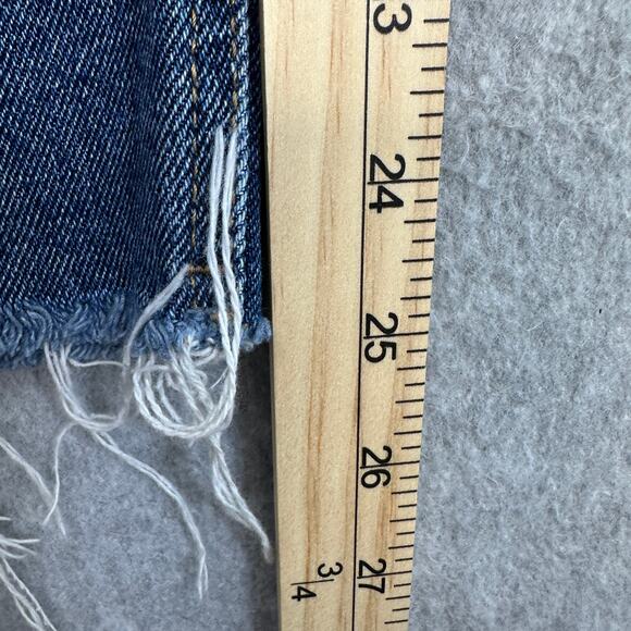 Wild Fable Jeans WMNS 12 medium Wash High Rise Straight Ankle Cropped Raw Hem - Picture 8 of 9